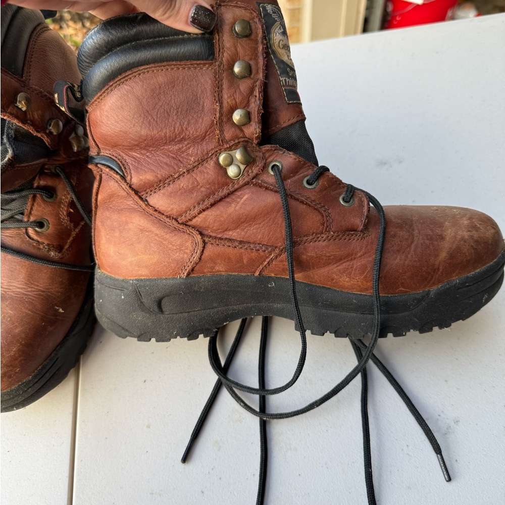 Georgia Boot Dark Brown Leather Trail Boots - Picture 2 of 7
